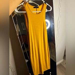 long gold/yellow dress from forever 21